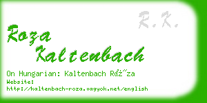 roza kaltenbach business card